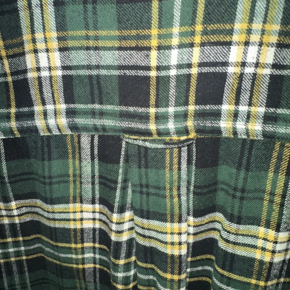 KingSize Men's Green Plaid Flannel Shirt Size‎ Tall XLT